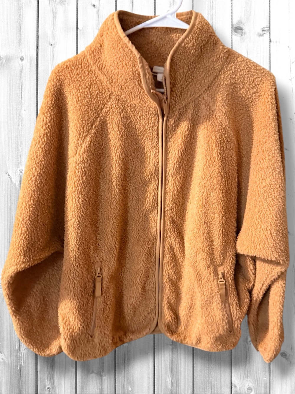 🌹all in motion Teddy Jacket in Camel Brown